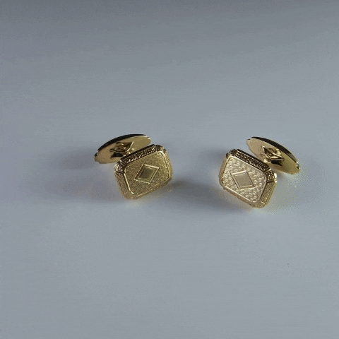 2 pcs Gold Formal Shirt Cufflink (Random Design) 2 pcs Gold Formal Shirt Cufflink (Random Design)