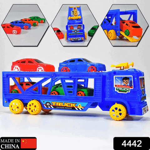 4442 Toy Set Truck with 4 Mini Cars Toy Vehicles for Children 4442 Toy Set Truck with 4 Mini Cars Toy Vehicles for Children