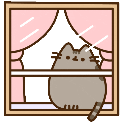 Pusheen Window Waiting Sticker by Pusheen
