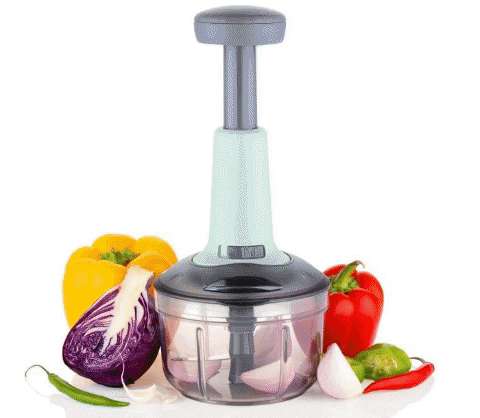 Hand Press Vegetable Chopper With Grinder Mixer - 650 ml