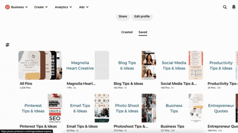 how to customize how Pinterest boards are displayed