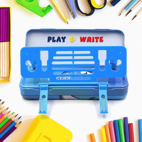 4563 Metal Pencil Box, Pencil Case Double Compartment for Kids Stationery Compass Box, Stationery Gift for School Kids Compass, Pencil Box, Birthday Return Gift for Kids