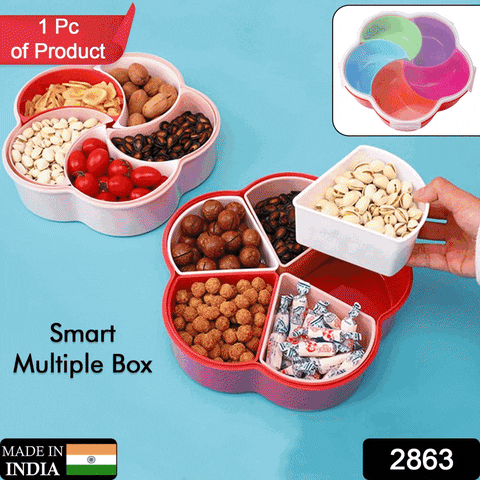 2863 5Compartments Party Food Storage Snack Nuts Box For Peanuts Fruits and Candy Box For Home & Kitchen Use 2863 5Compartments Party Food Storage Snack Nuts Box For Peanuts Fruits and Candy Box For Home & Kitchen Use