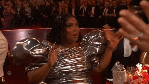 gif of Lizzo accepting a Grammy