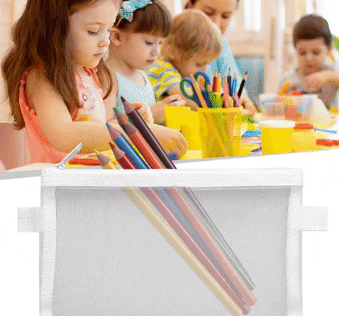 Transparent Mesh Pencil & Cosmetic Pouch