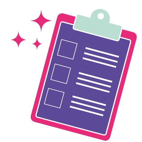 GIF of a clip board with a to-do list