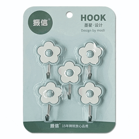 5 Pcs Flower Design Self Adhesive Hook (5019)[HL2784]
