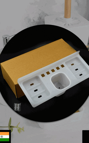 4 in 1 Plastic Soap Dish and plastic soap dish tray used in bathroom and kitchen purposes.