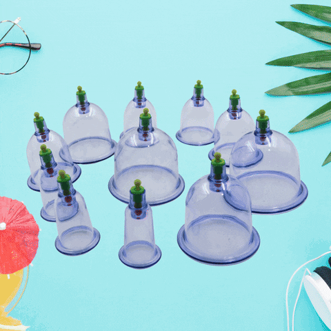 6614B Suction Cups with Vacuum Pump, Suction Cup Set, Full Body Suction Cups, Acupuncture Suction Cups, Suction Cups for Therapy Suction and Body Massage, Deep Tissues, Muscle Relaxers 12 in 1