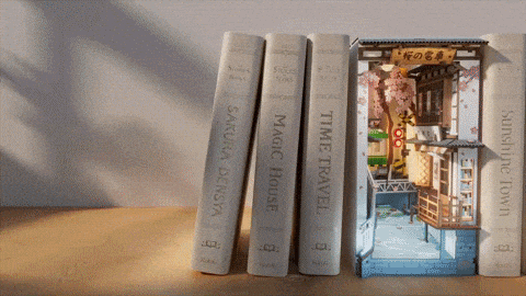 Sakura Densya Miniature Book Nook Shelf Insert | Anavrin