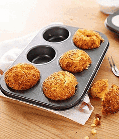 Non-Stick Reusable Cupcake Baking Slot Tray for 6 Muffin Cup Non-Stick Reusable Cupcake Baking Slot Tray for 6 Muffin Cup