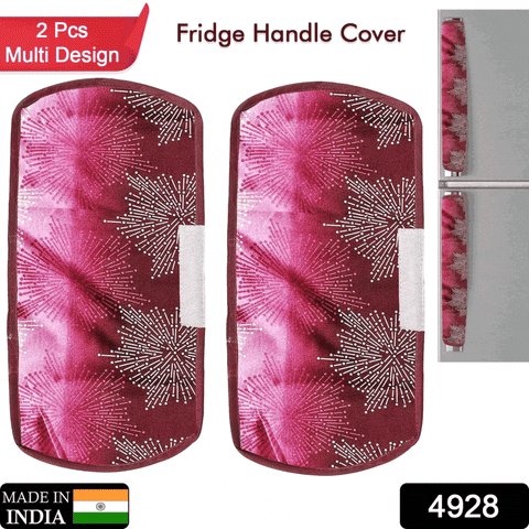 4928  Fridge Cover Handle Cover Polyester High Material Cover For All Fridge Handle Use ( Set Of 2 Pcs ) Multi Design 4928  Fridge Cover Handle Cover Polyester High Material Cover For All Fridge Handle Use ( Set Of 2 Pcs ) Multi Design