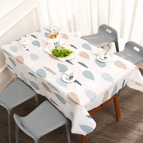 Waterproof PVC Dining Table Mat (Random Print) - 157*132 cm