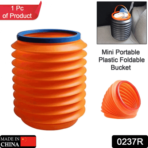 0237R  Foldable Storage Bucket , Water Container & Dustbin Multiuse Bucket For Home , Car & Kitchen Use Bucket 0237R  Foldable Storage Bucket , Water Container & Dustbin Multiuse Bucket For Home , Car & Kitchen Use Bucket