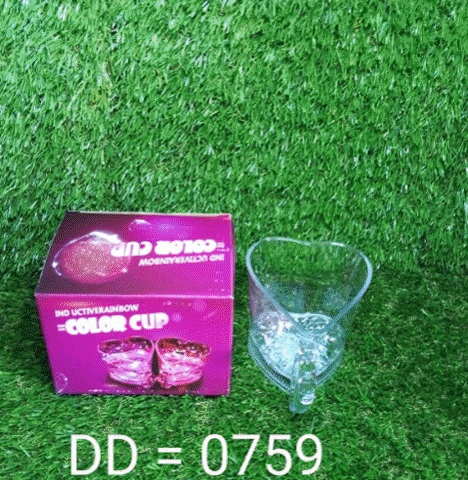Heart Shape Activated Blinking Led Glass Cup