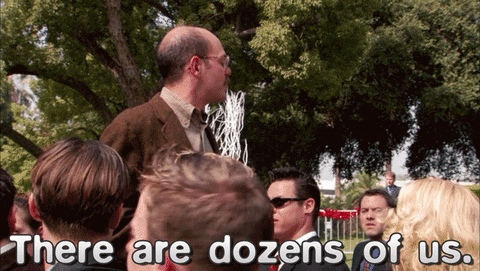 Arrested Development scene where Tobias screams about there being dozens of him.