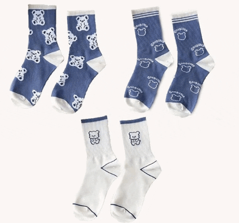 Cute Cartoon Print Cotton Socks Cute Cartoon Print Cotton Socks