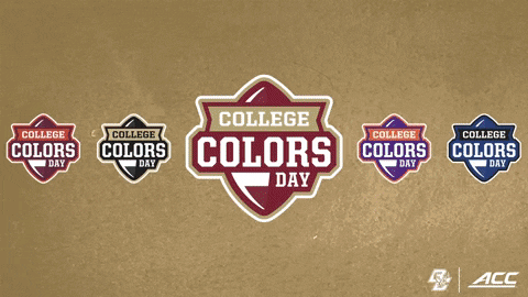 College colors day logos in changing and rotating colors