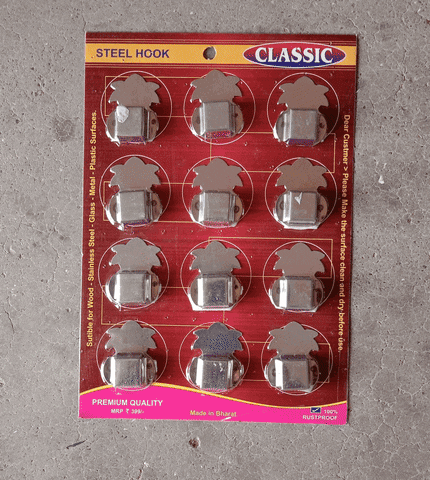 9415 Stainless Steel Agarbatti Stand, Agarbatti Holder Stand self Adhesive Wall Mounted Stand Wall Hook, Capacity to hold 3 AGARBATTI - Pack of 12 Hooks 9415 Stainless Steel Agarbatti Stand, Agarbatti Holder Stand self Adhesive Wall Mounted Stand Wall Hook, Capacity to hold 3 AGARBATTI - Pack of 12 Hooks