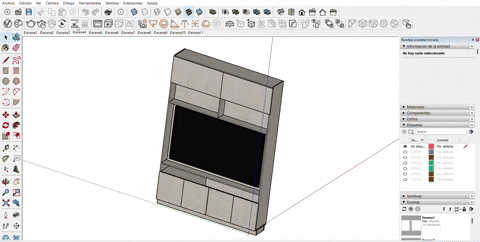 MUEBLE TV - MELAMINA - BLOQUE