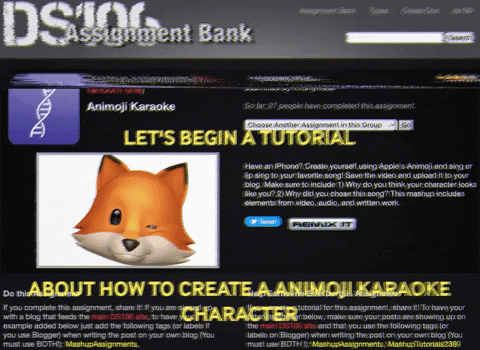 screenshot with a filter added of an animated fox with the words 