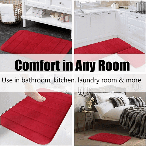 40*60Cm Bathroom Washable Floor Mat (Random Colour) 40*60Cm Bathroom Washable Floor Mat (Random Colour)