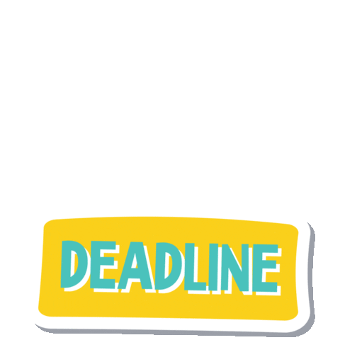 GIF that says "deadline"