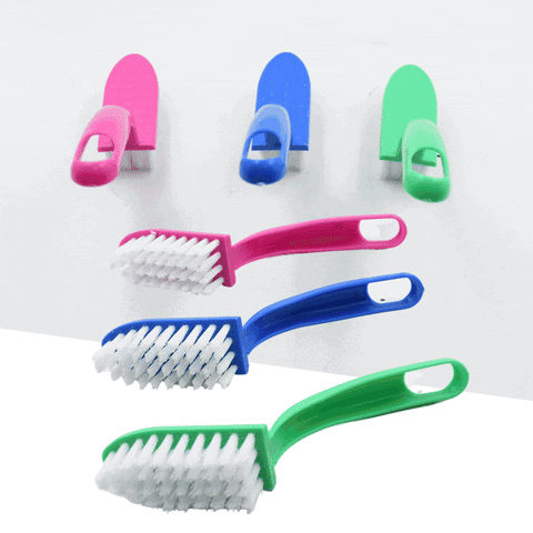 7956 Multi-Purpose Kitchen Cleaning Brushes - Fish Cleaning Vegetable Cleaning Tool Cleaner Utensils Fruit Cleaning 3 Piece