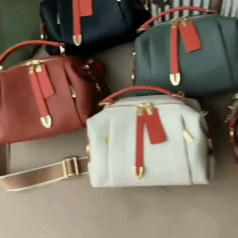 women designer leather crossbody bag with top handle