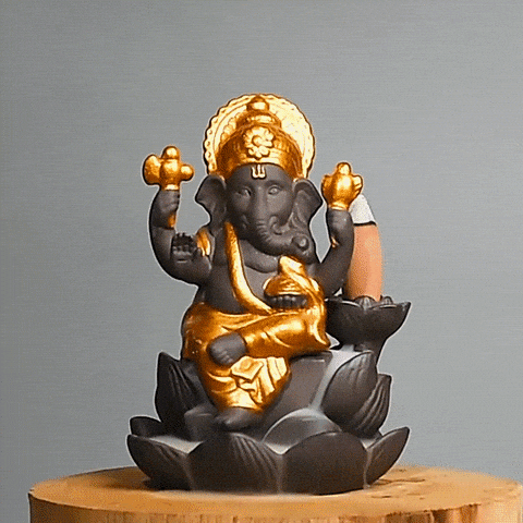 Incensário, Decoração, Ganesha, O deus da boa fortuna, removedor de obstáculos, Lord Ganesha, proporcionador do sucesso e da fartura, mestre do intelecto, da sabedoria e chefe do exército celestial, Divindade, Hindu, Hinduísmo