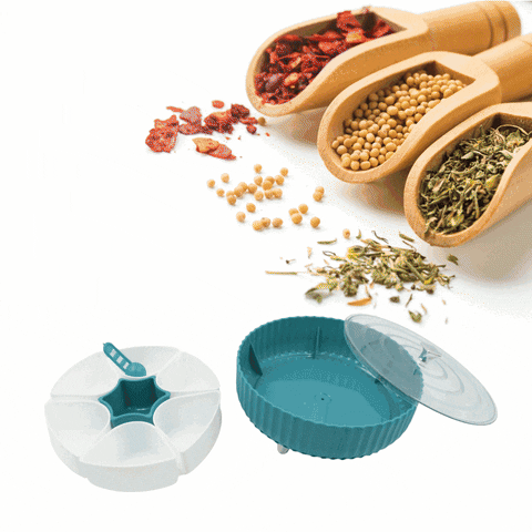 5811 360° Revolving Spice Box & Dry Fruit Box Plastic 7 Compartment Box Suitable For Multipurpose Storage Use like Dry Fruit , Spices , Pickle , Tea , & Sugar Etc, Kitchen Use 5811 360° Revolving Spice Box & Dry Fruit Box Plastic 7 Compartment Box Suitable For Multipurpose Storage Use like Dry Fruit , Spices , Pickle , Tea , & Sugar Etc, Kitchen Use