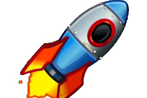 Animated Rocket Sticker