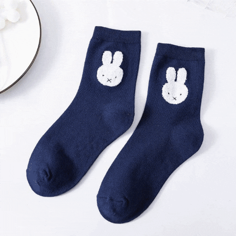Cute Rabbit Face Design Cotton Socks Cute Rabbit Face Design Cotton Socks