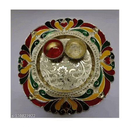 6 Inch Flowers of Love Pooja Thali 6 Inch Flowers of Love Pooja Thali