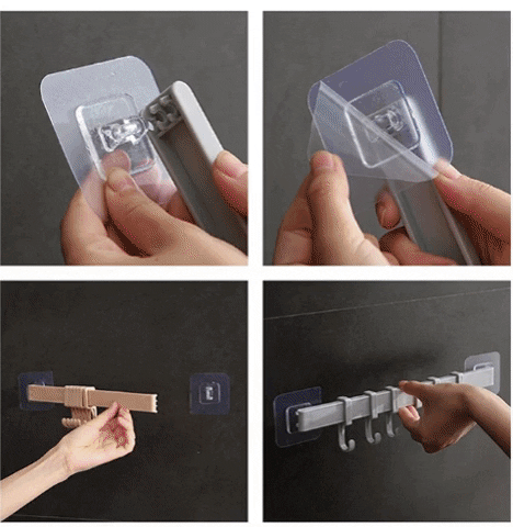 6 in 1 Adjustable Kitchen Storage Slider Hooks 6 in 1 Adjustable Kitchen Storage Slider Hooks