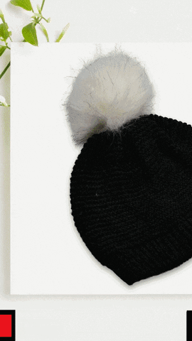 6342 Men's and Women's Skull Slouchy Winter Woolen Knitted Black Inside Fur Beanie Cap.