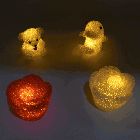 7995A MIX DESIGN MULTI SHAPE SMALL LIGHT LAMPS LED SHAPE CRYSTAL NIGHT LIGHT LAMP (1 PC )