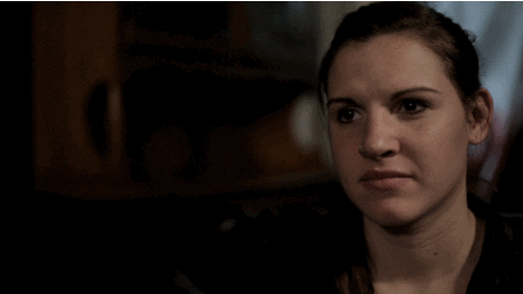 Woman getting disappointed