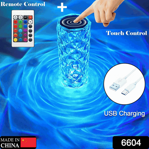 6604 Crystal Touch Night Light (16 Colors) - Rose Diamond Table Lamp with Remote Control, USB Table Lamp, Romantic Date Lighting Decor for Festival, Bedroom, Dining Room 6604 Crystal Touch Night Light (16 Colors) - Rose Diamond Table Lamp with Remote Control, USB Table Lamp, Romantic Date Lighting Decor for Festival, Bedroom, Dining Room