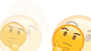 Des émojis "visage en pleine réflexion" qui défilent.