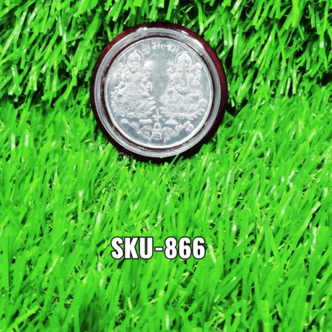 0866 Silver color Coin for Gift & Pooja (Not silver metal)