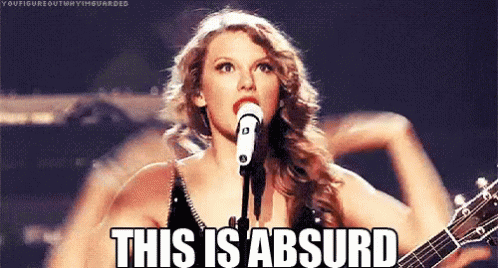 Taylor Swift qui dit "this is absurd"