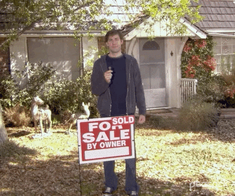 man trying to sell his own home