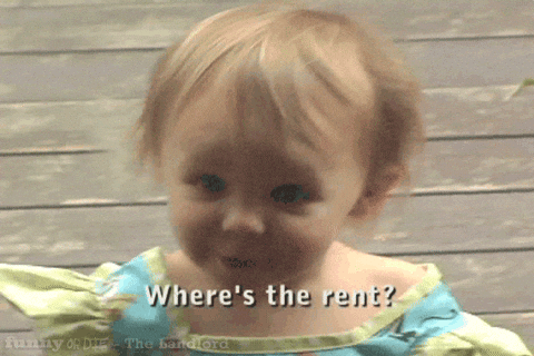 chid saying wheres the rent