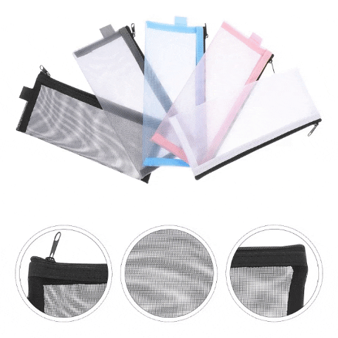 Nylon Net Pen Pouch (Pack of 2 Pcs) Nylon Net Pen Pouch (Pack of 2 Pcs)