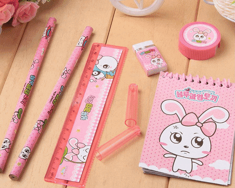 7958 8 in1 Mix Stationery Gift Set for Kids, Stationary Set Including Pencil Ruler Rubber Pencil Sharpener, Pencil Cover, School, Office Product Gift