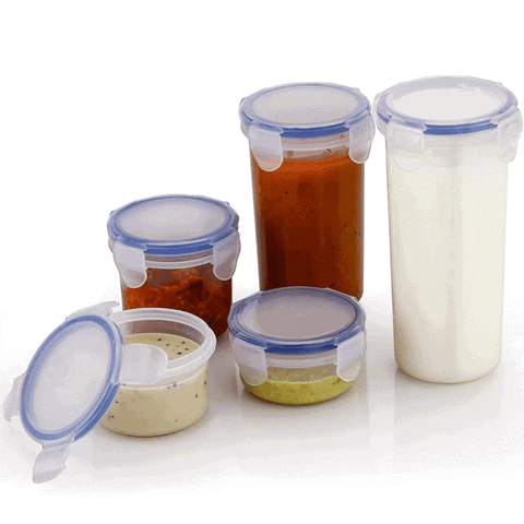 5830 Plastic Liquid Round Airtight Food Storage Container with Leak Proof Locking Lid BPA Free Container for Kitchen, 5 Pcs Set (Transparent,  ( Approx Capacity 110 ml,160 ml,210 ml,400 ml,500 ml) 5830 Plastic Liquid Round Airtight Food Storage Container with Leak Proof Locking Lid BPA Free Container for Kitchen, 5 Pcs Set (Transparent,  ( Approx Capacity 110 ml,160 ml,210 ml,400 ml,500 ml)
