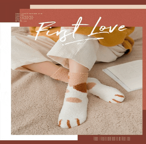 1 Pair Cute Cat Paw Design Women Socks (Random Colour) 1 Pair Cute Cat Paw Design Women Socks (Random Colour)