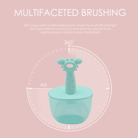 8352 Kids U Shaped Toothbrush Children Baby Silicone Kids Toothbrush U Shaped Silicone Brush Head for 360 Degree Cleaning Suitable For 2-6 Years