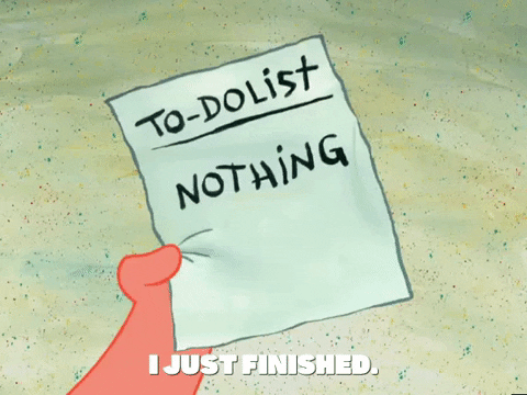 main qui coche "nothing" sur une to do list